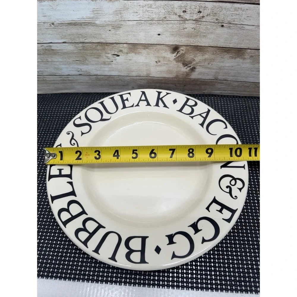 Emma Bridgewater Black Toast & Marmalade Dinner Plate Butterfly Mark  2022 10½
